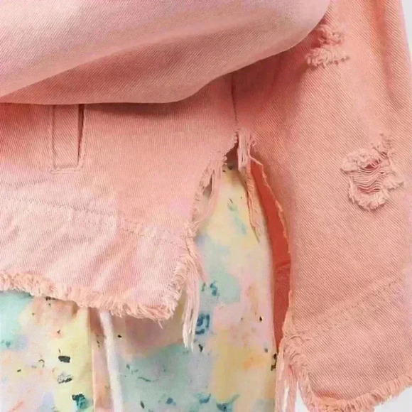 STARBURST DISTRESSED DENIM JACKET - Picture 6 of 6